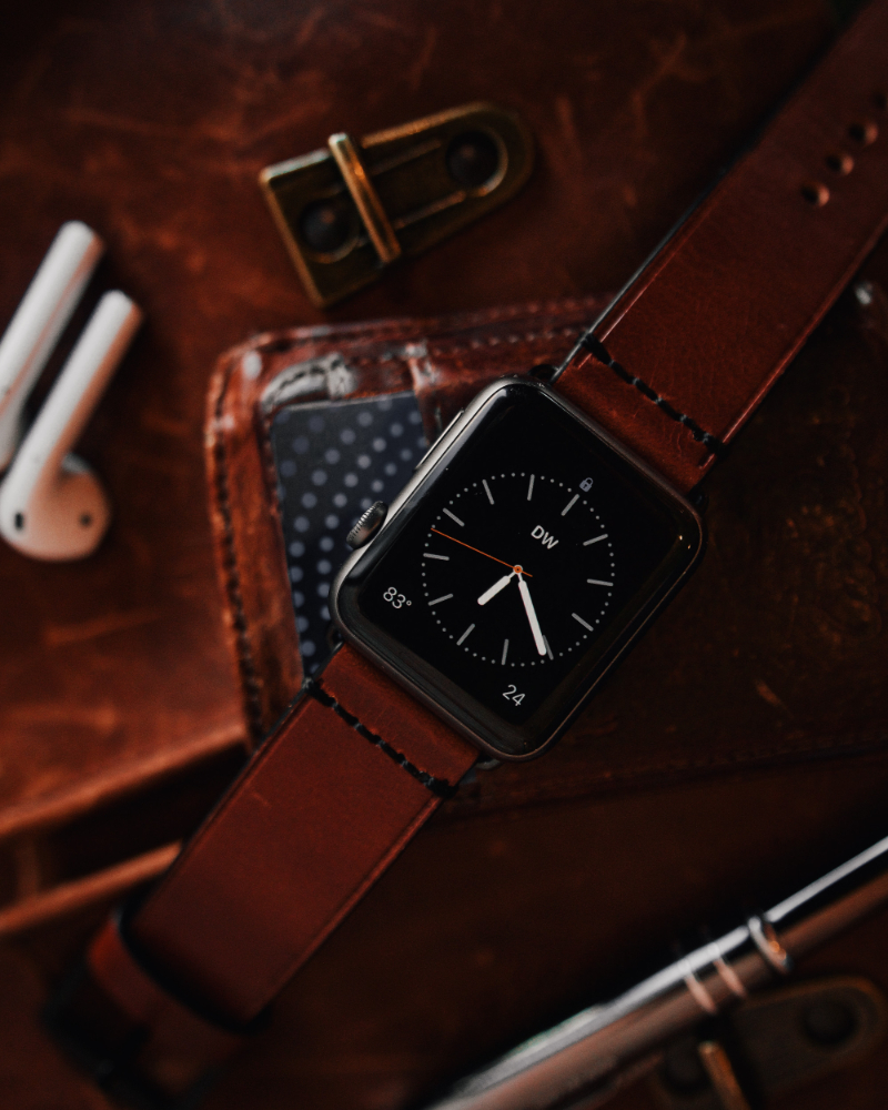 3545 Classic Black Leather Watch - Image 1