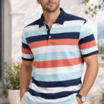 Men's Striped Polo T-Shirt